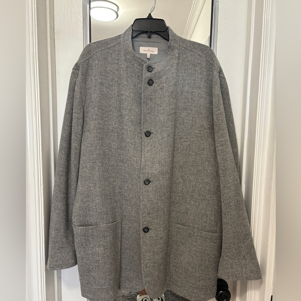 Zegna gray light jacket - Zegna oversized buttoned shirt
